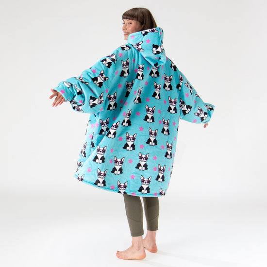 Túlméretezett Kapucnis Takaró / Pulóver Férfiaknak Vagy Nőknek - Minky Mopszli 03