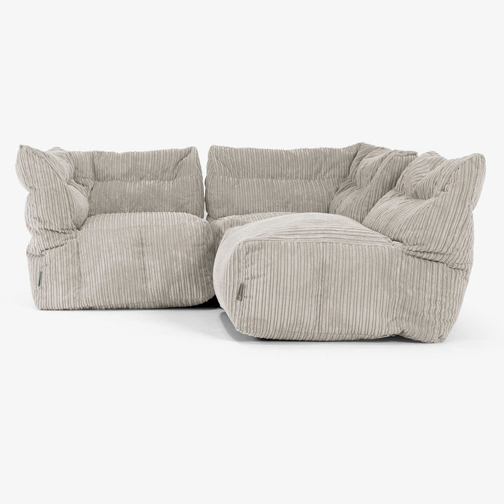 3 személyes Moduláris Kanapé - Klasszikus Kordbársony Nerc 04