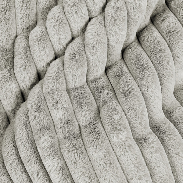Nagyméretű, Kerek Puff - Ultra Plüss Kord Zsályazöld Fabric Close-up Image