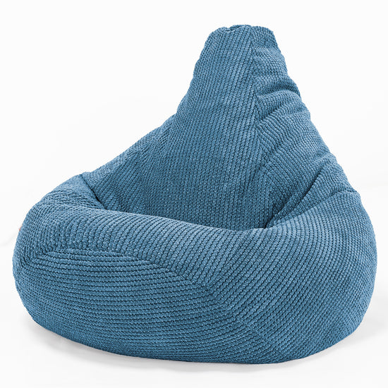 Háttámlás Babzsákfotel - Pompon Égszínkék 02