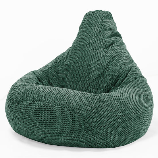 Háttámlás Babzsákfotel - Pompon Mohazöld 02