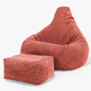 Háttámlás Babzsákfotel - Pompon Tökorange