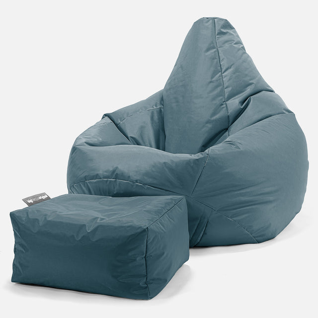Háttámlás babzsákfotel - SmartCanvas™ Petróleumkék 01