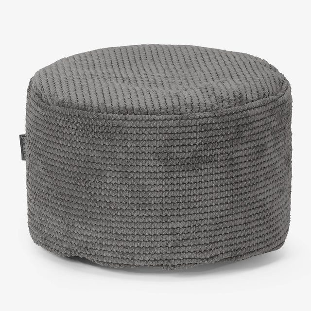 Kis Kerek Lábtartó - Pompon Szénfekete 01