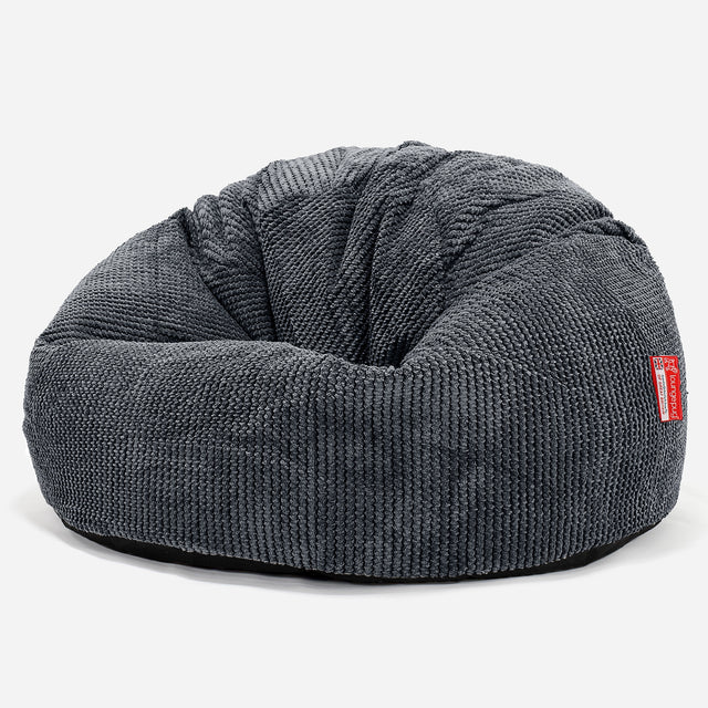 Klasszikus Babzsákfotel - Pompon Fekete 01