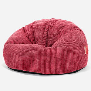 Klasszikus Babzsákfotel - Pompon Pasztellpiros