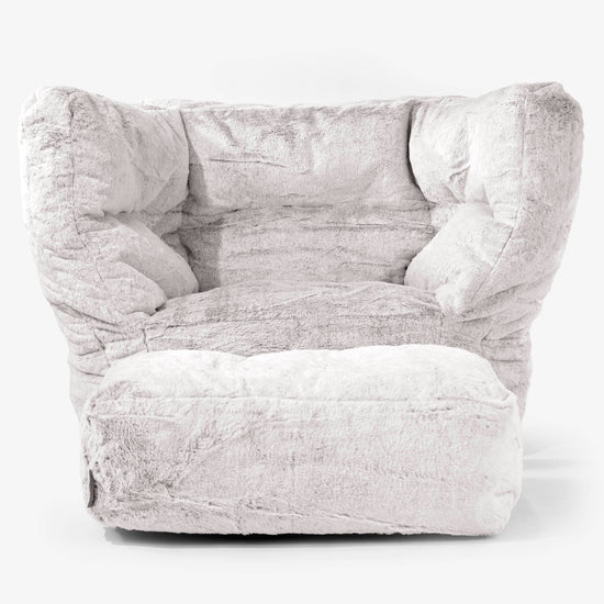 Albert Babzsákfotel Kartámasszal 2.0 - Sztintetikus Nyúlszőr Világosszürke 02