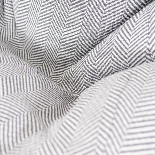 Háttámlás Babzsákfotel - Kötött Halcsont Szürke Fabric Close-up Image