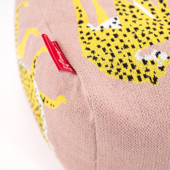 Kis Lábtartó - Kötött Gepárd Rózsaszínű 02