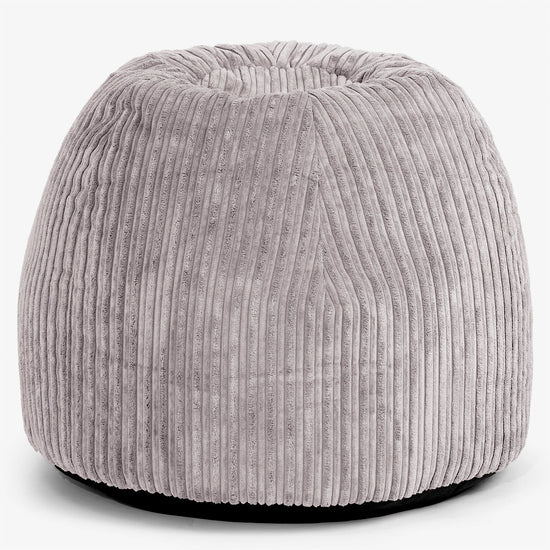 Ergonomikus Iroda-pouf Szék - Klasszikus Kordbársony Ezüstszürke - 01