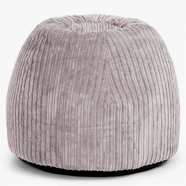 Ergonomikus Iroda-pouf Szék - Klasszikus Kordbársony Ezüstszürke - 01