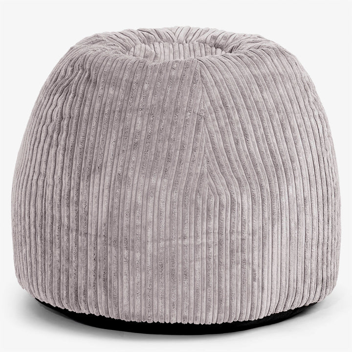 Ergonomikus Iroda-pouf Szék - Klasszikus Kordbársony Ezüstszürke - 01