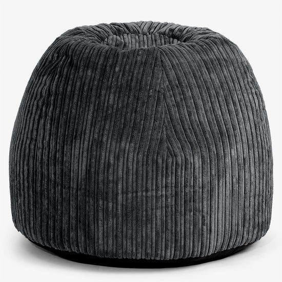 Ergonomikus Iroda-pouf Szék - Klasszikus Kordbársony Fekete - 01
