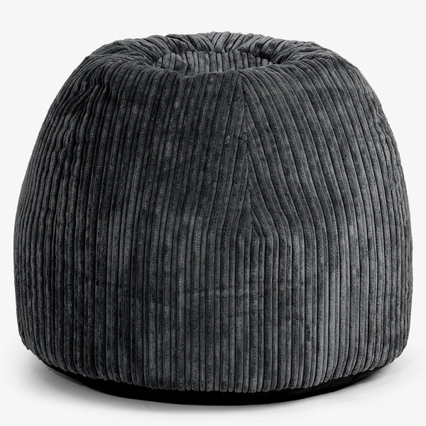 Ergonomikus Iroda-pouf Szék - Klasszikus Kordbársony Fekete - 01