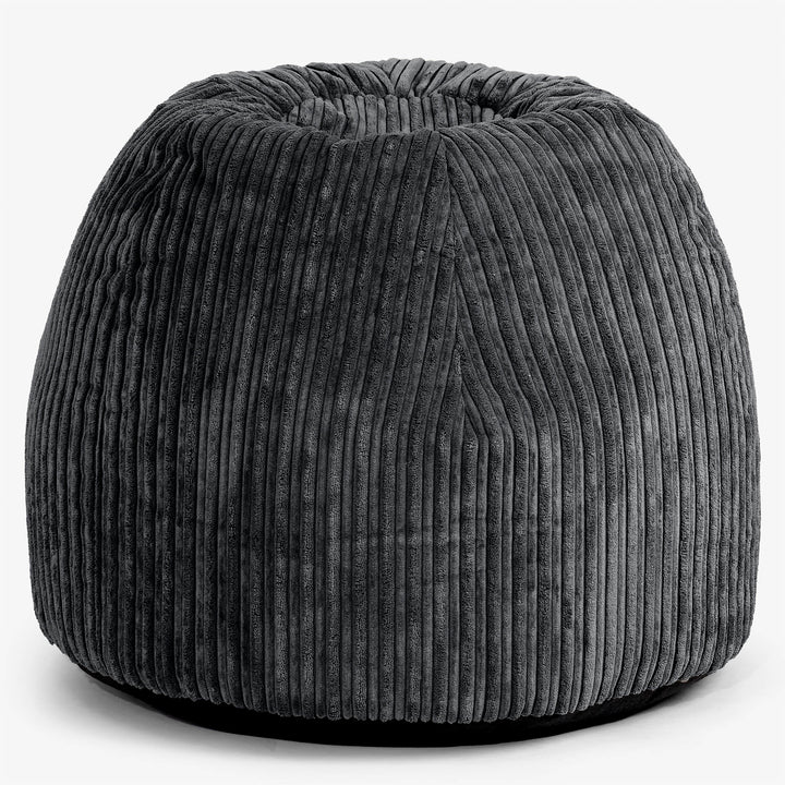 Ergonomikus Iroda-pouf Szék - Klasszikus Kordbársony Fekete - 01