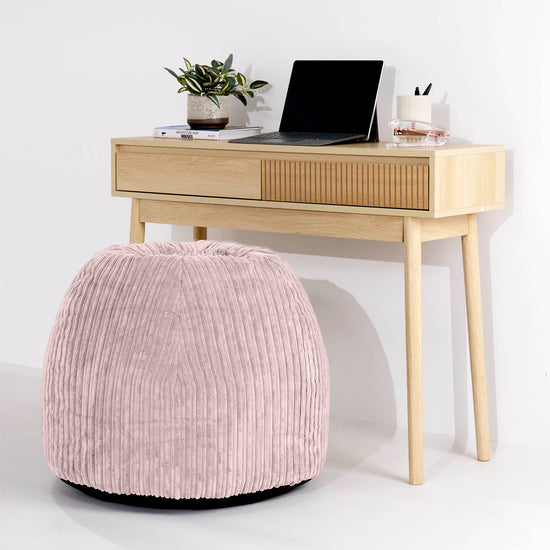 Ergonomikus Iroda-pouf Szék - Klasszikus Kordbársony Pirosító Rózsaszín - 02