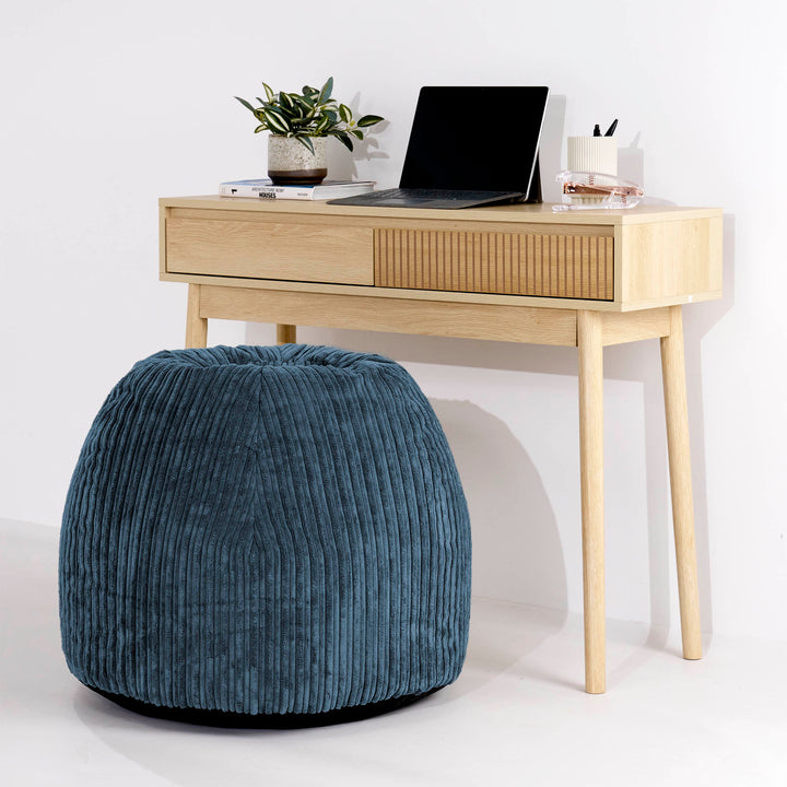 Ergonomikus Iroda-pouf Szék - Klasszikus Kordbársony Sötétkék - 02