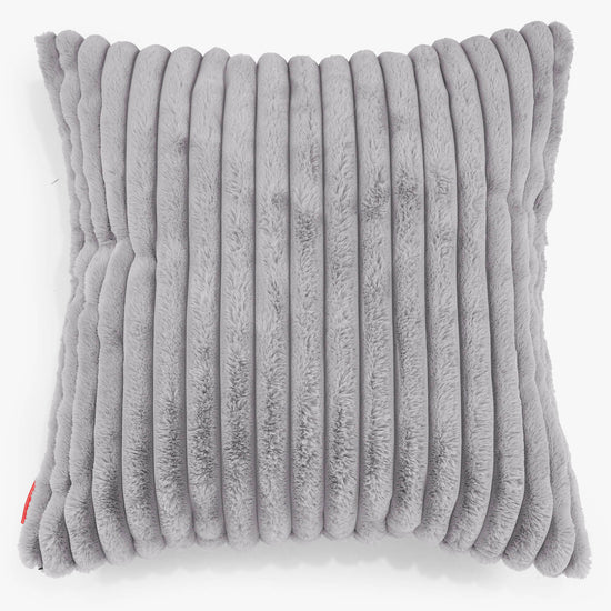Extra Nagypárnahuzat 70 x 70cm - Ultra Plüss Kord Szürke 01