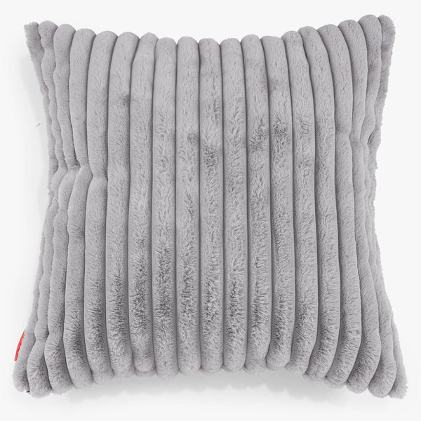 Extra Nagypárnahuzat 70 x 70cm - Ultra Plüss Kord Szürke 01
