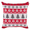 Extra Nagypárnahuzat 70 x 70cm - Kötött Karácsonyi Fairisle Vörös 01