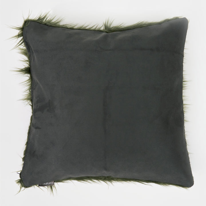 Extra Nagypárnahuzat 70 x 70cm - Mongol Műszőrme Zsályazöld 02