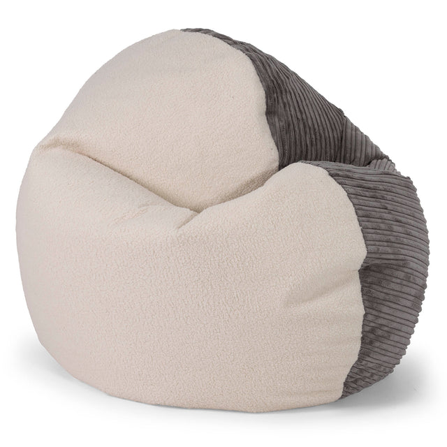 Flexforma Babzsákfotel Kisgyermekek Számára 1-3 Éves - Boucle & Cord Graphite Grey 01
