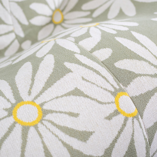 Gamer Babzsák-Klubfotel - Kötött Virágos Menta Fabric Close-up Image