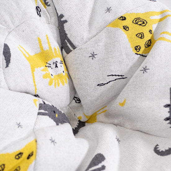 Gyermek Klasszikus Babzsákfotel 1-5 Éves - Kötött Szafari 03