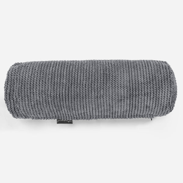 Hengerpárnahuzat 20 x 55cm - Pompon Fekete 01