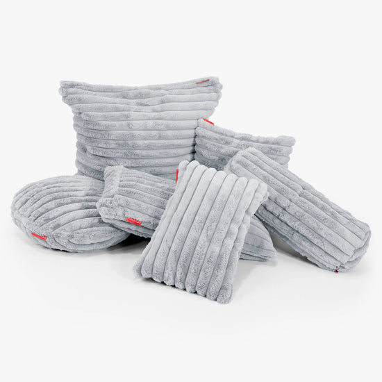 Kerek Párnahuzat 50cm - Ultra Plüss Kord Kacsa tojás kék 02