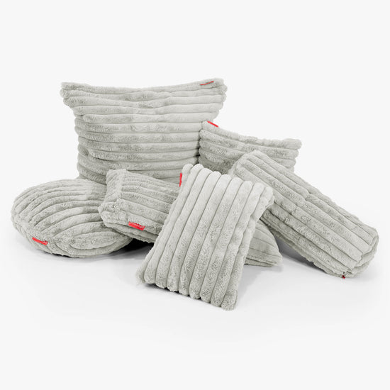 Kerek Párnahuzat 50cm - Ultra Plüss Kord Zsályazöld 02