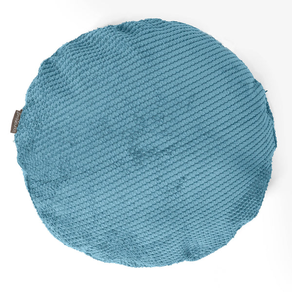 Kerek Párnahuzat 50cm - Pompon Égei-tengeri kék 01