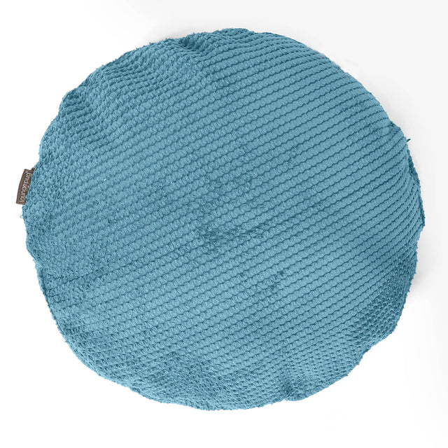 Kerek Párnahuzat 50cm - Pompon Égei-tengeri kék 01