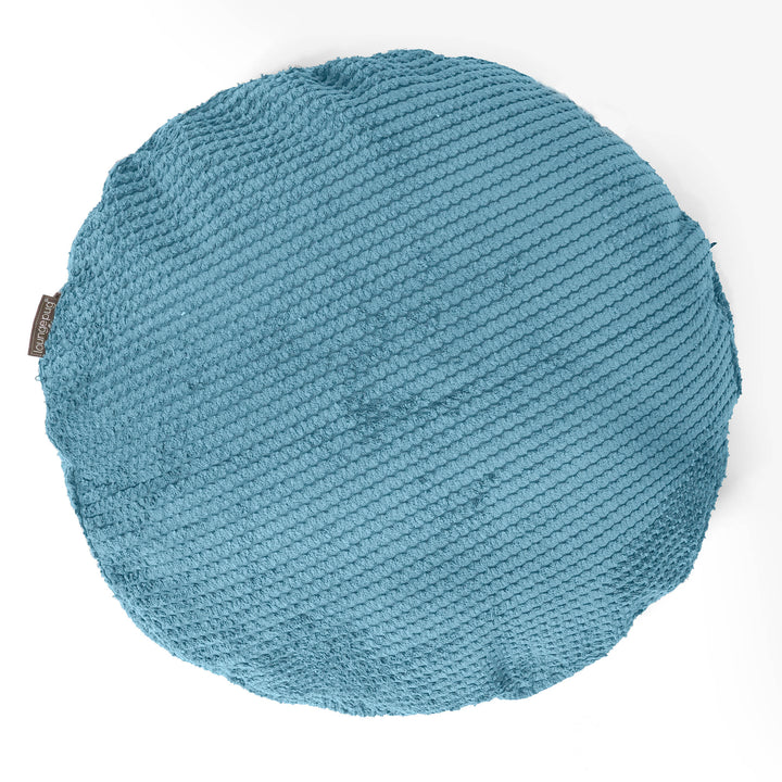 Kerek Párnahuzat 50cm - Pompon Égei-tengeri kék 01