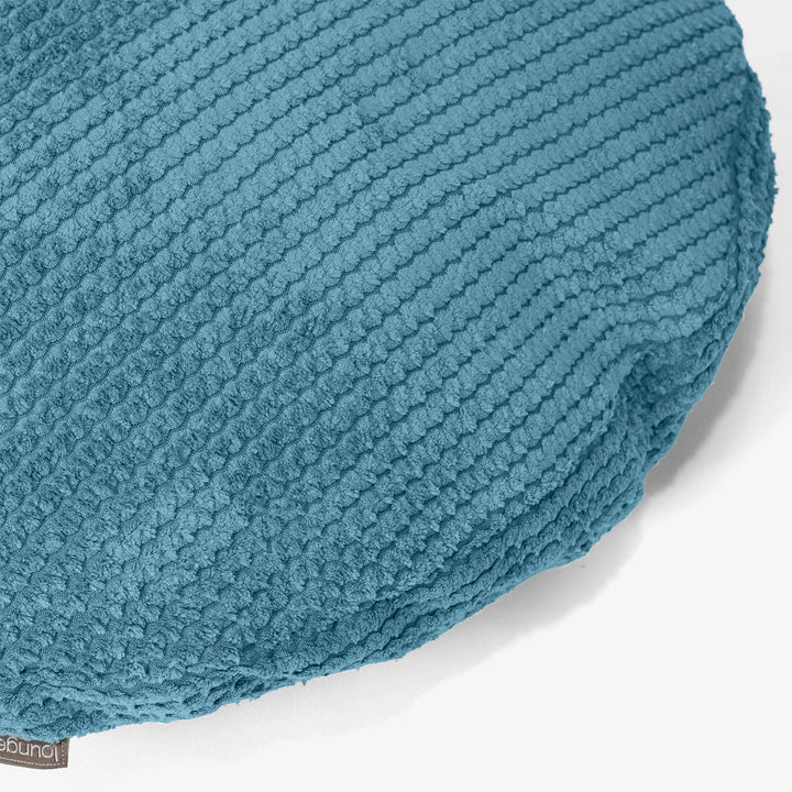 Kerek Párnahuzat 50cm - Pompon Égei-tengeri kék 02
