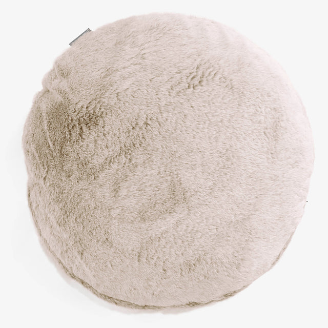 Kerek Párnahuzat 50cm - Sztintetikus Nyúlszőr Aranybarna 01