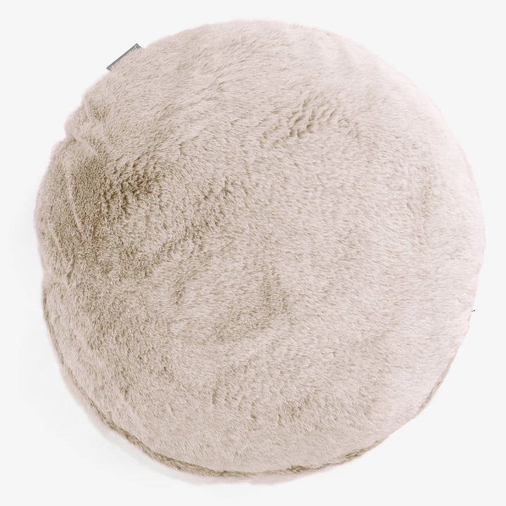 Kerek Párnahuzat 50cm - Sztintetikus Nyúlszőr Aranybarna 01