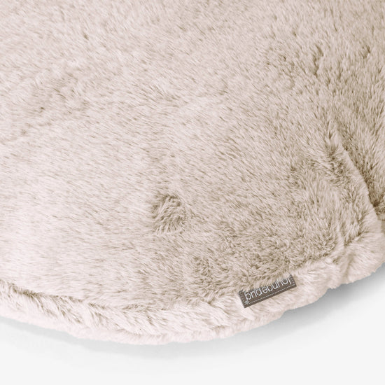 Kerek Párnahuzat 50cm - Sztintetikus Nyúlszőr Aranybarna 02