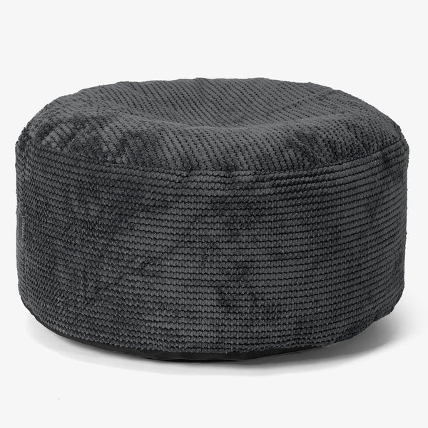 Kis Kerek Lábtartó - Pompon Fekete 01