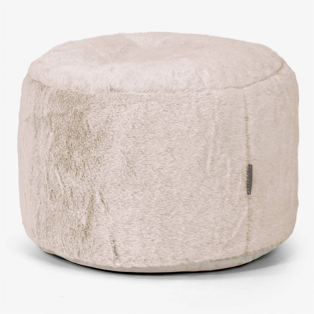 Kis Kerek Lábtartó - Sztintetikus Nyúlszőr Aranybarna 01