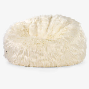 Klasszikus Babzsák-Kanapé - Mongol Műszőrme Pávakék