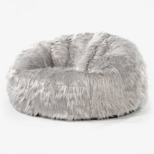 Klasszikus Babzsák-Kanapé - Mongol Műszőrme Szürke