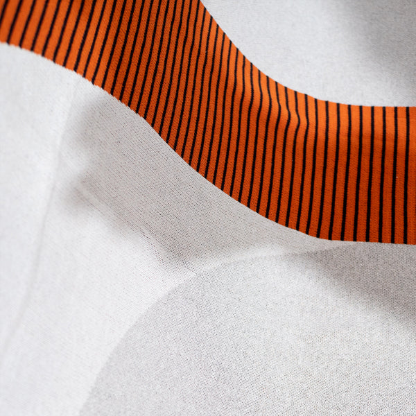 Dísztakaró / Pléd Kanapéhoz - Kötött Absztrakt Színblokk Narancssárga Fabric Close-up Image