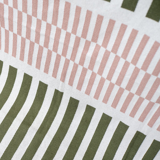 Dísztakaró / Pléd Kanapéhoz - Kötött Csík Zöld 02