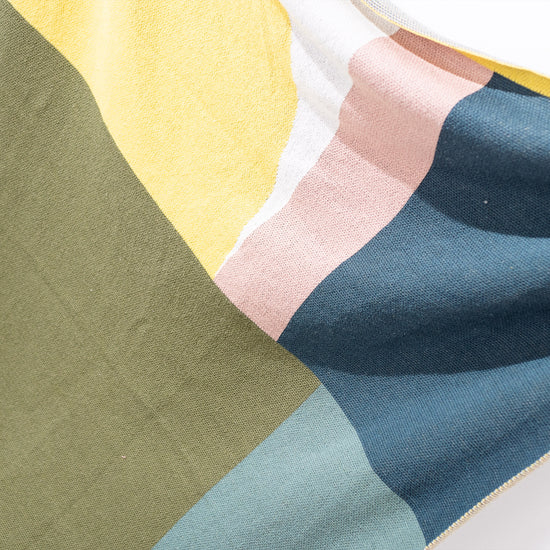 Dísztakaró / Pléd Kanapéhoz - Kötött Geometriai Színblokk Zöld 02