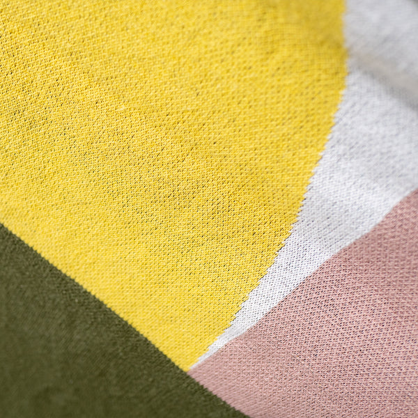 Dísztakaró / Pléd Kanapéhoz - Kötött Geometriai Színblokk Zöld Fabric Close-up Image