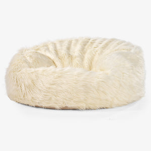 Mamut Méretű Babzsák-Kanapé - Mongol Műszőrme Pávakék