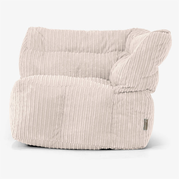 Moduláris Kanapé Babzsák, Jobb Sarok Szekció - Klasszikus Kordbársony Elefántcsont