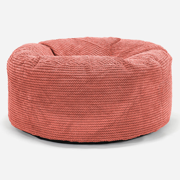 Nagyméretű, Kerek Puff - Pompon Tökorange 01