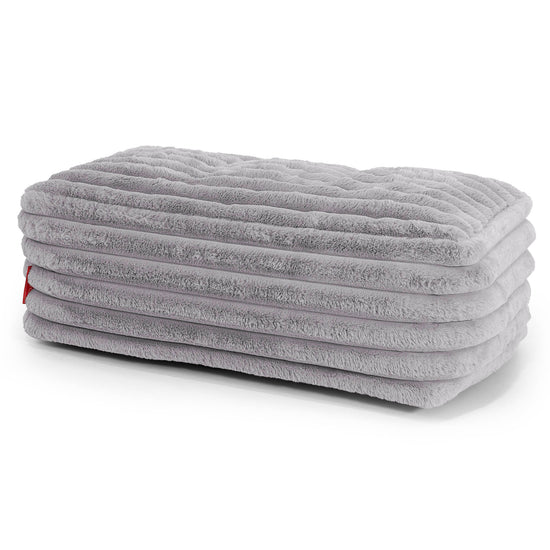 Nagy Lábtartó - Ultra Plüss Kord Szürke 01